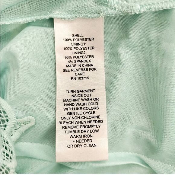 NANETTE LAPORE SEAFOAM GREEN GALA SPRING FLING LACE TOP SIZE S - Picture 8 of 8